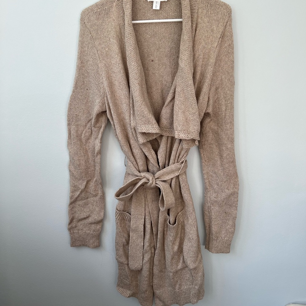 Maternity Wrap Knit Tie Cardigan